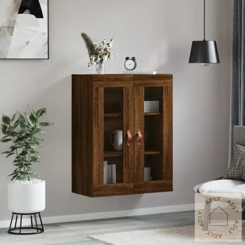 Veggskap Brun Eik 69,5X34X90 Cm