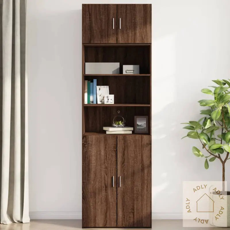 Veggskap Brun Eik 70X42,5X40 Cm Konstruert Tre