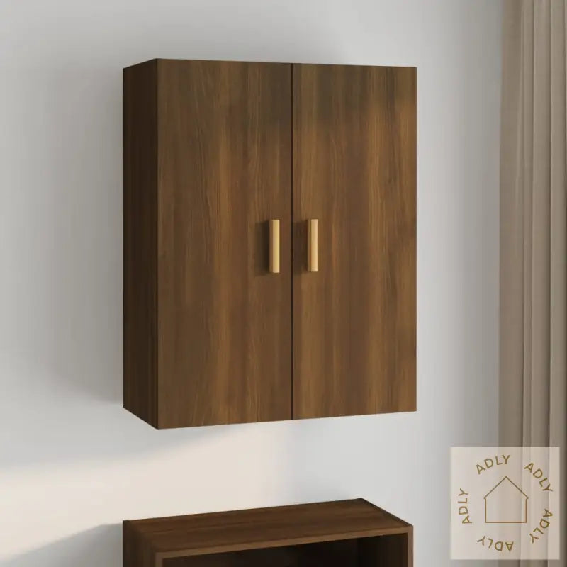Hengende Veggskap Brun Eik 69,5X34X90 Cm