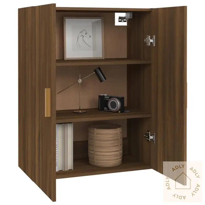 Hengende Veggskap Brun Eik 69,5X34X90 Cm