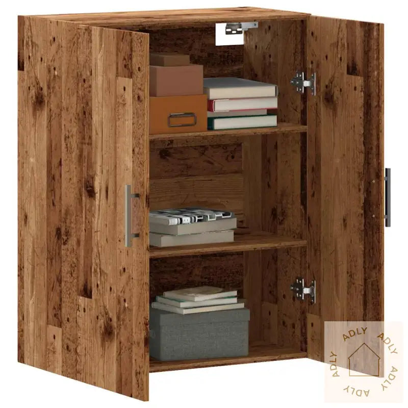 Veggmontert Skap Gammelt Tre 69,5X34X90 Cm