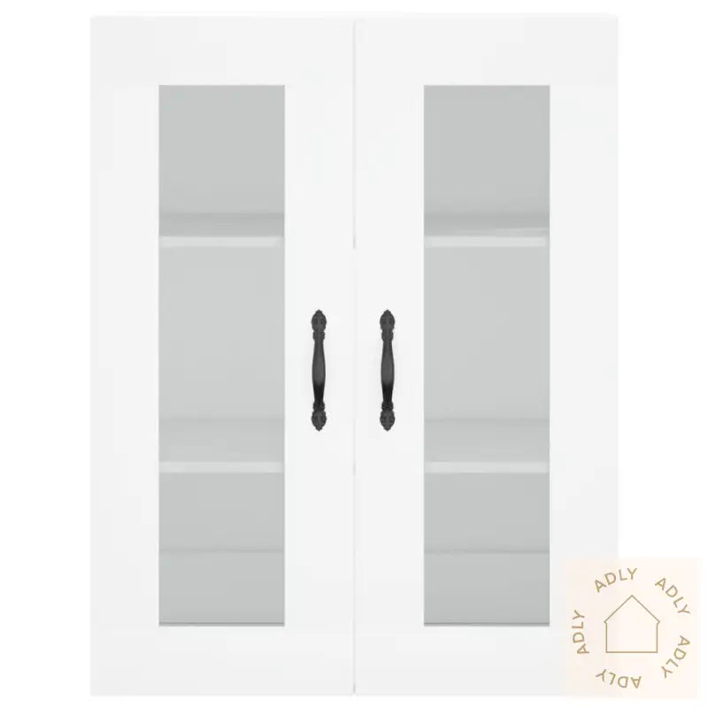Veggmontert Skap Hvit 69,5X34X90 Cm Konstruert Tre