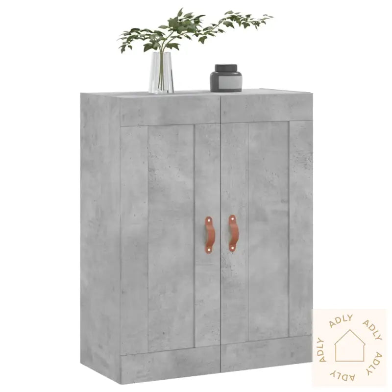 Veggskap Betonggrå 69,5X34X90 Cm Konstruert Tre