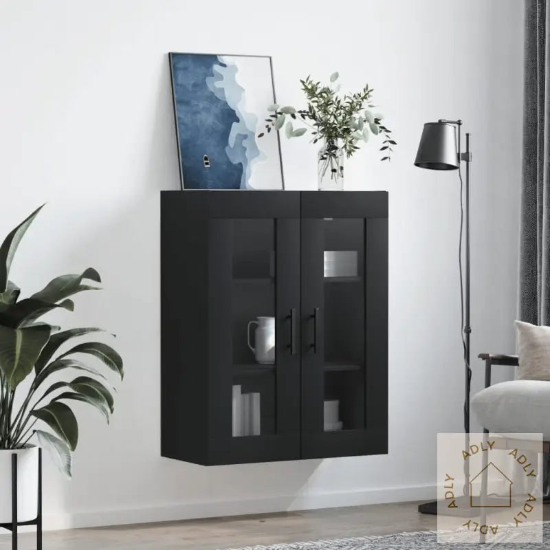 Veggskap Svart 69,5X34X90 Cm