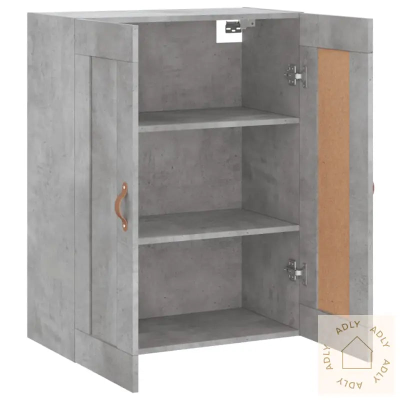 Veggskap Betonggrå 69,5X34X90 Cm Konstruert Tre