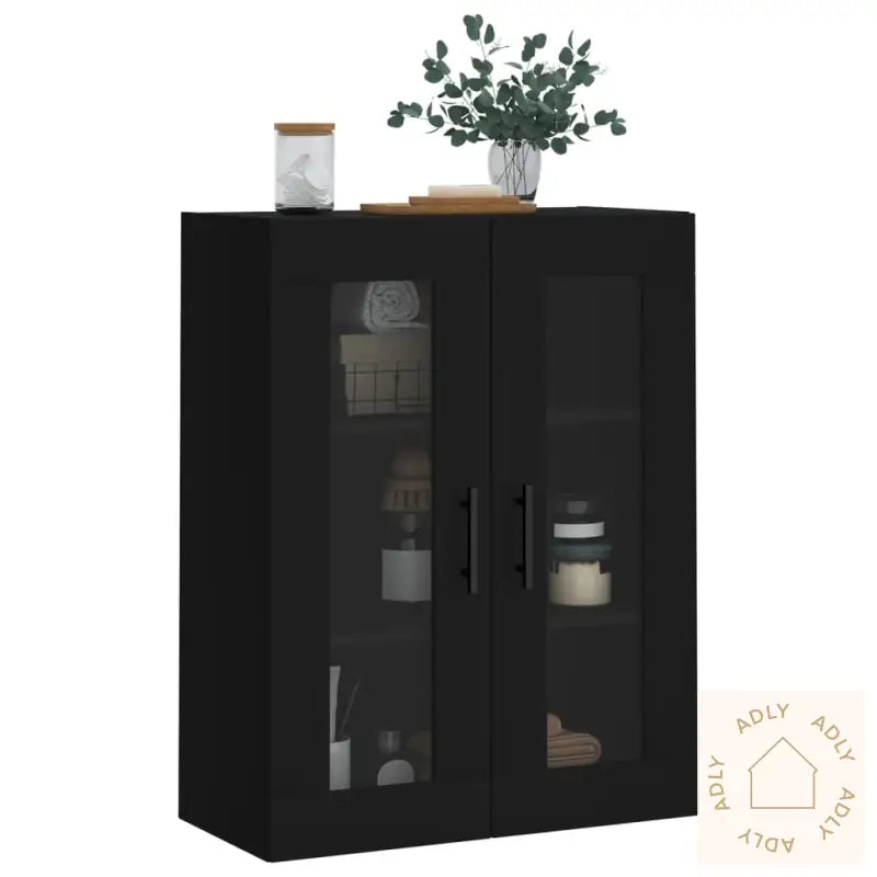 Veggskap Svart 69,5X34X90 Cm