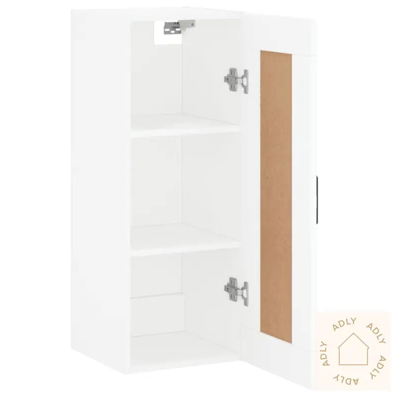 Veggmontert Skap Hvit 34,5X34X90 Cm Konstruert Tre