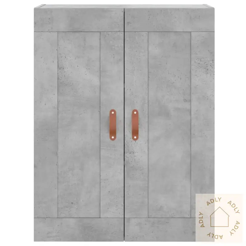 Veggskap Betonggrå 69,5X34X90 Cm Konstruert Tre