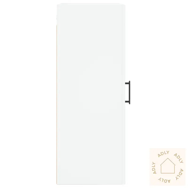 Veggmontert Skap Hvit 34,5X34X90 Cm Konstruert Tre