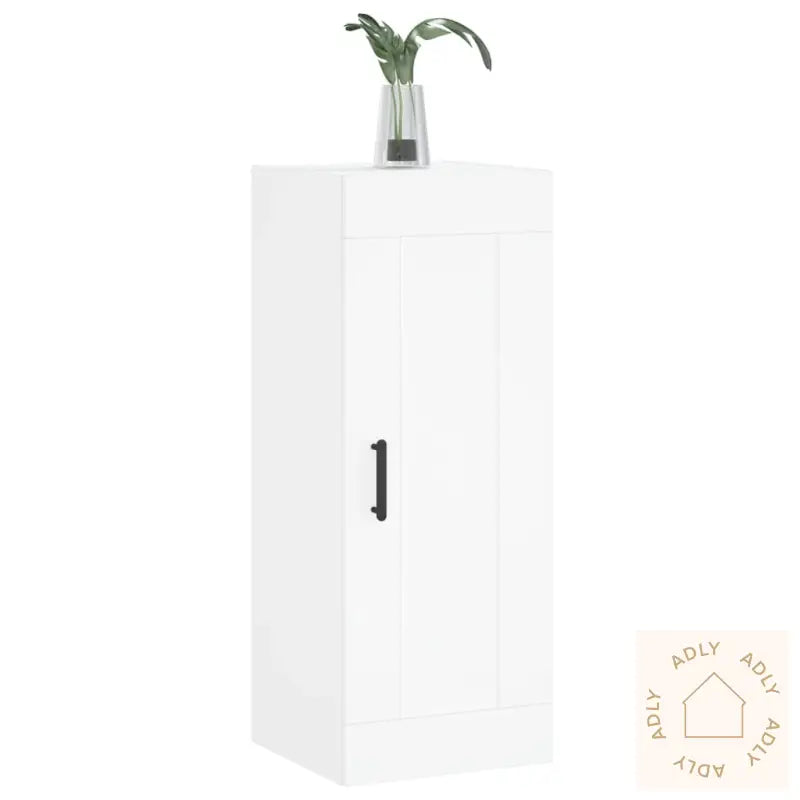 Veggmontert Skap Hvit 34,5X34X90 Cm Konstruert Tre