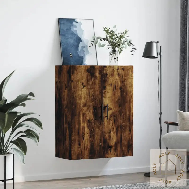 Veggskap Røkt Eik 69,5X34X90 Cm