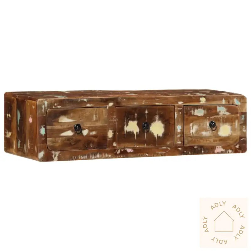 Veggmontert Tv-Benk 100X32X25 Cm Gjenvunnet Heltre