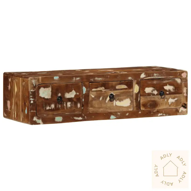 Veggmontert Tv-Benk 100X32X25 Cm Gjenvunnet Heltre