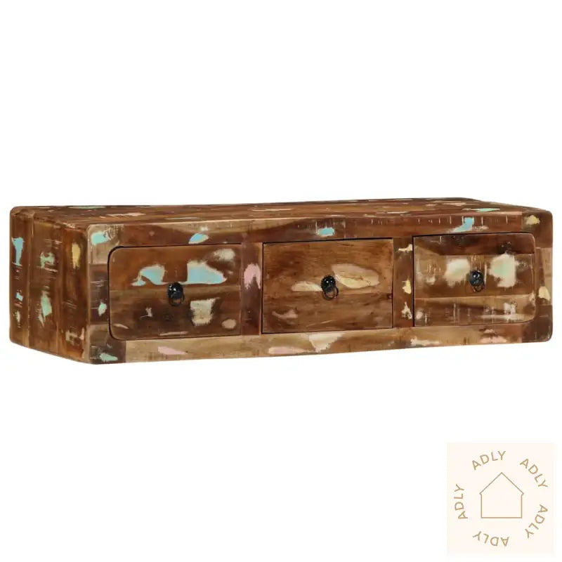 Veggmontert Tv-Benk 100X32X25 Cm Gjenvunnet Heltre