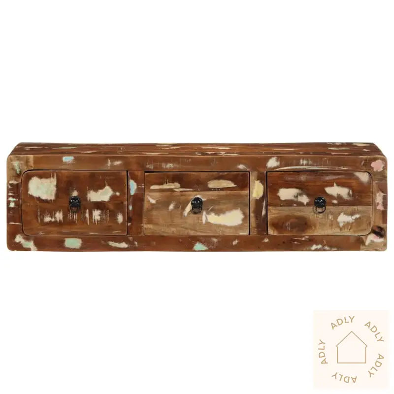 Veggmontert Tv-Benk 100X32X25 Cm Gjenvunnet Heltre