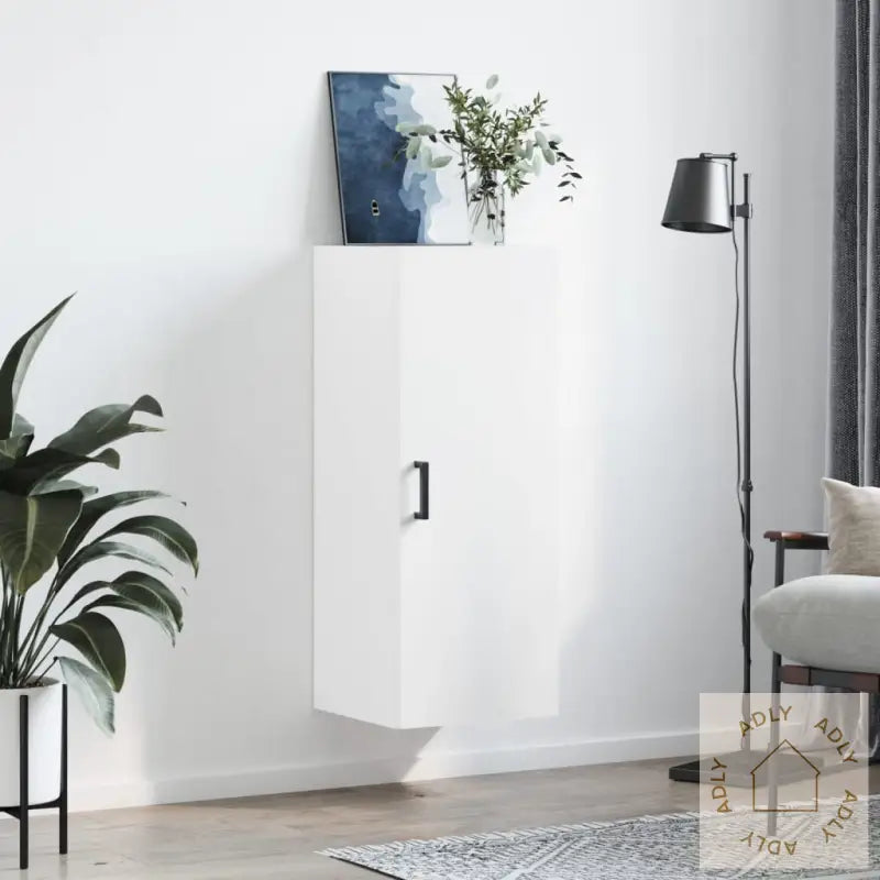 Veggskap Hvit 34,5X34X90 Cm