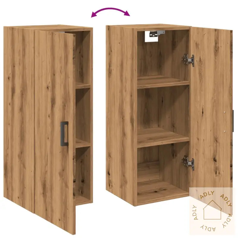 Veggskap Artisan Eik 34,5X34X90 Cm Konstruert Tre