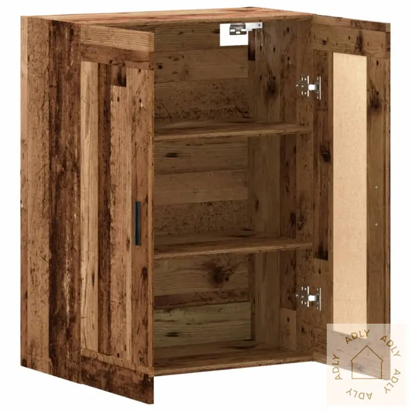 Veggmontert Skap Gammelt Tre 69,5X34X90 Cm Konstruert Tre