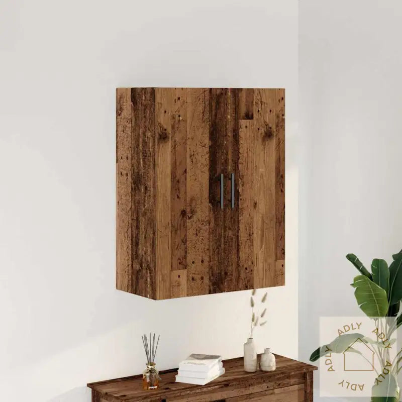 Veggmontert Skap Gammelt Tre 69,5X34X90 Cm