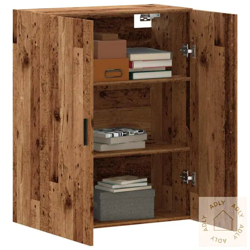 Veggmontert Skap Gammelt Tre 69,5X34X90 Cm