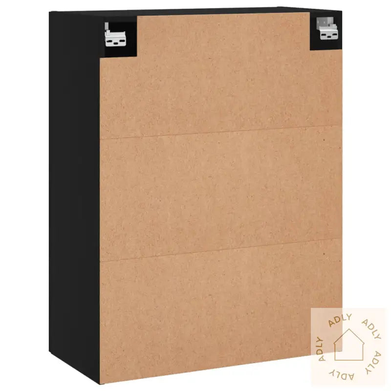 Veggmontert Skap Svart 69,5X34X90 Cm Konstruert Tre