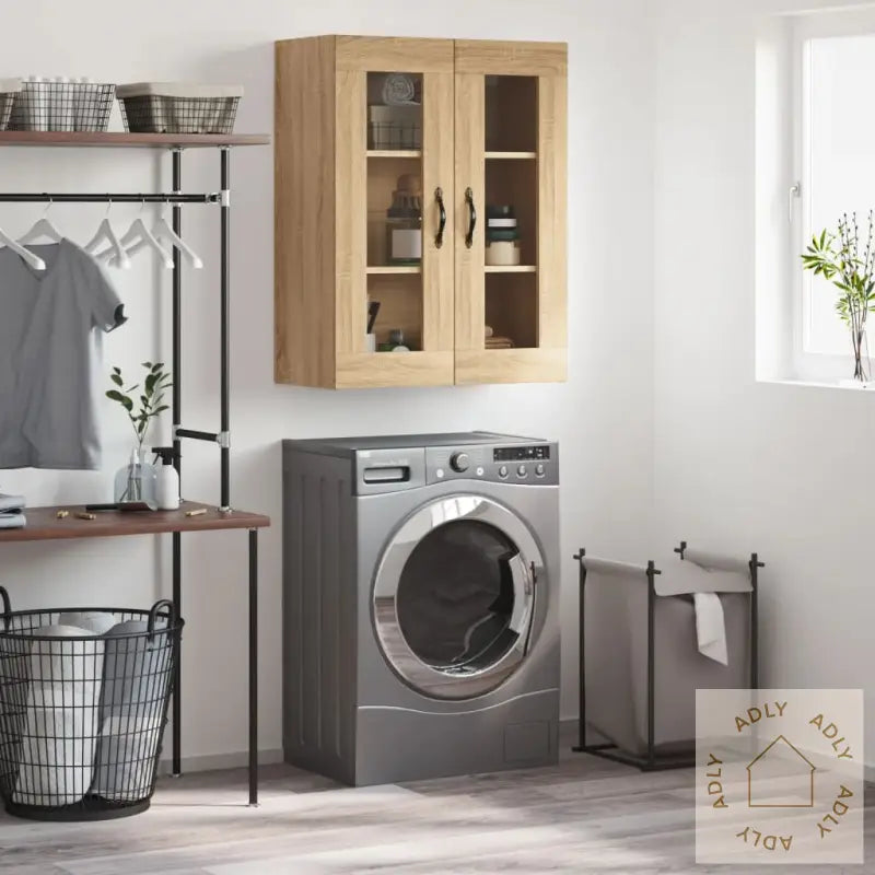 Veggskap Sonoma Eik 69,5X34X90 Cm Konstruert Tre