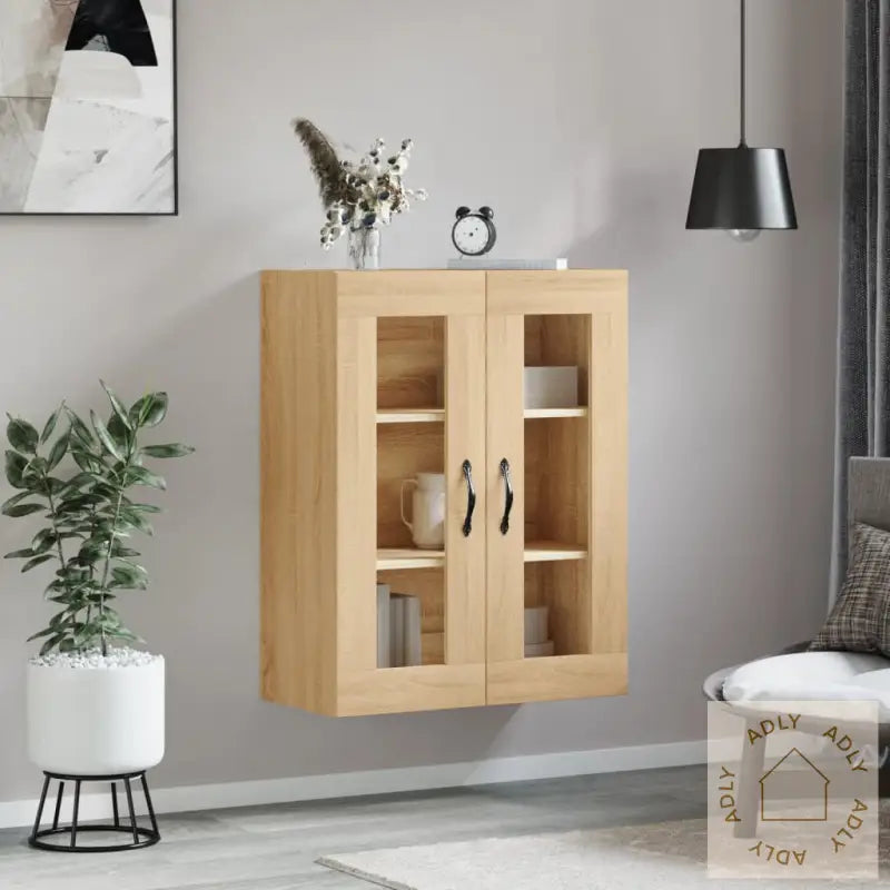 Veggskap Sonoma Eik 69,5X34X90 Cm Konstruert Tre