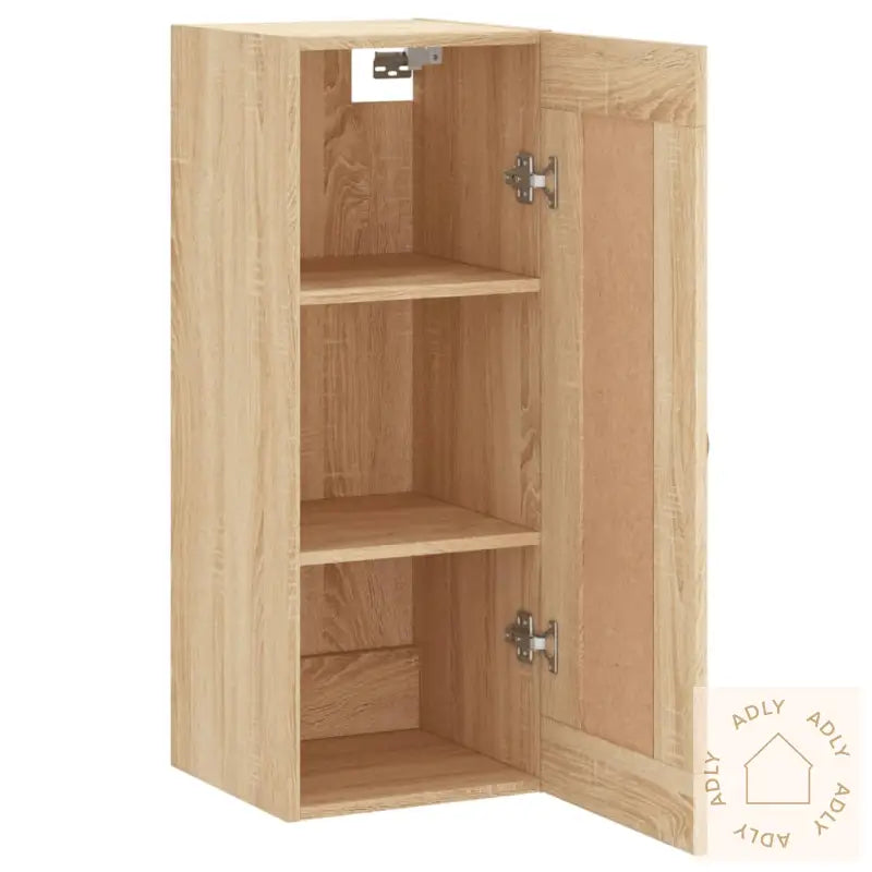 Veggmontert Skap Sonoma Eik 34,5X34X90 Cm Konstruert Tre