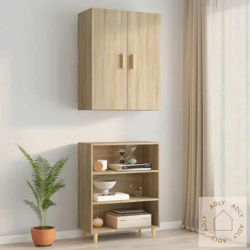 Hengende Veggskap Sonoma Eik 69,5X34X90 Cm
