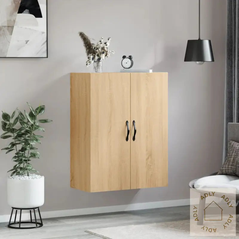 Veggskap Sonoma Eik 69,5X34X90 Cm Konstruert Tre