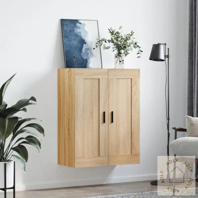 Veggskap Sonoma Eik 69,5X34X90 Cm Konstruert Tre