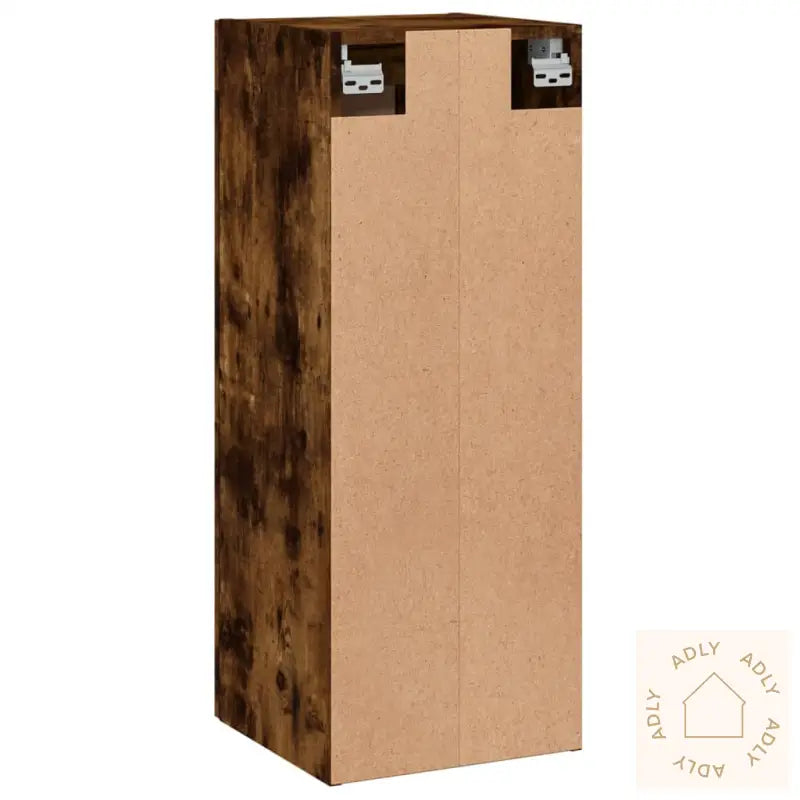 Veggskap Røkt Eik 34,5X34X90 Cm Konstruert Tre