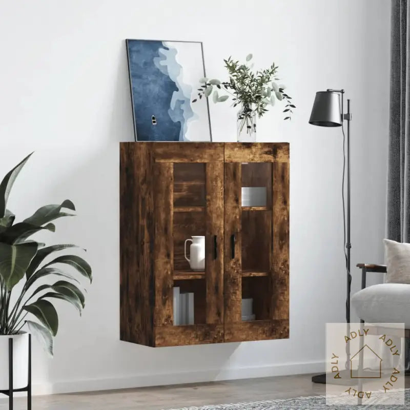 Veggskap Røkt Eik 69,5X34X90 Cm