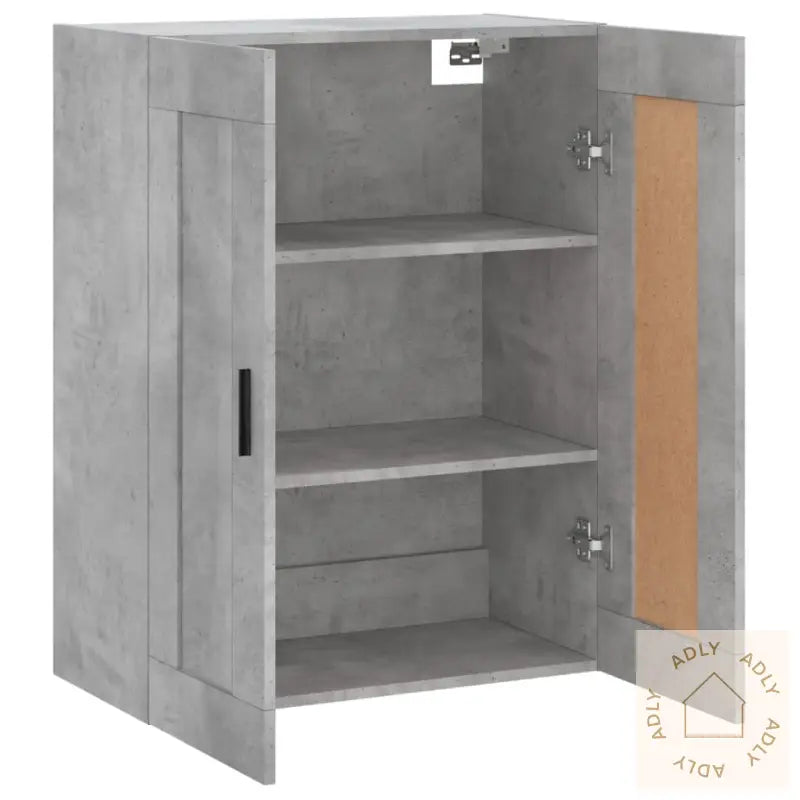 Veggskap Betonggrå 69,5X34X90 Cm Konstruert Tre