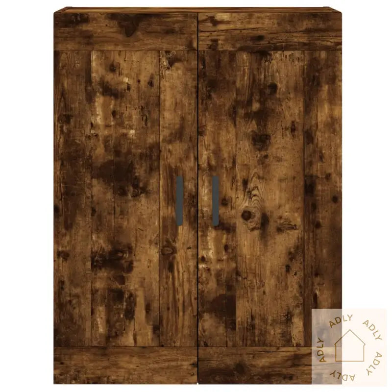 Veggskap Røkt Eik 69,5X34X90 Cm Konstruert Tre