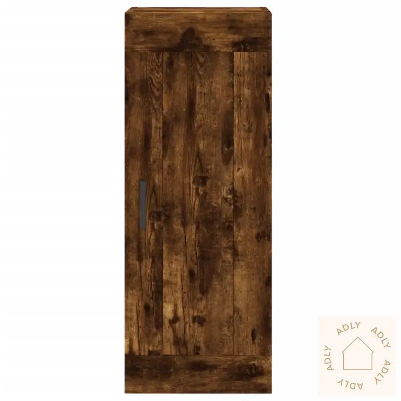 Veggskap Røkt Eik 34,5X34X90 Cm Konstruert Tre