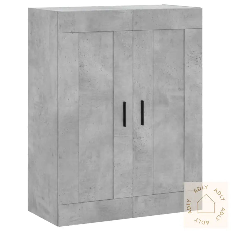 Veggskap Betonggrå 69,5X34X90 Cm Konstruert Tre