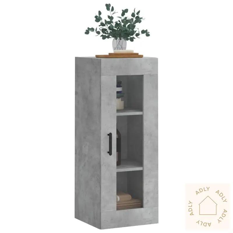 Veggskap Betonggrå 69,5X34X90 Cm