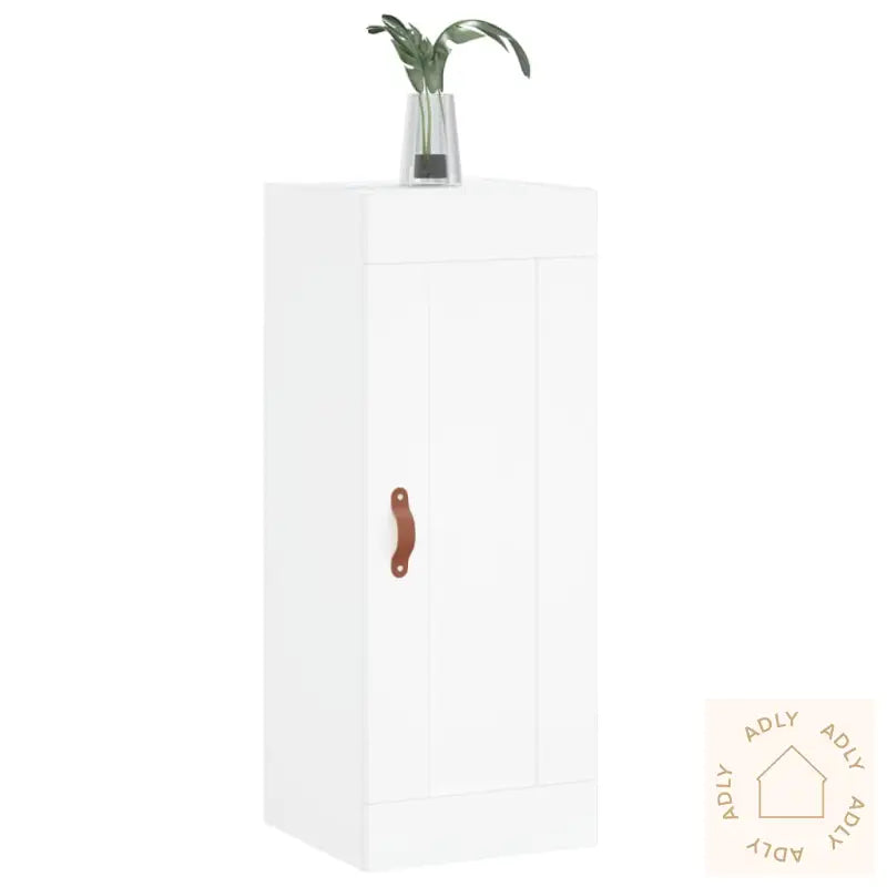 Veggmontert Skap Hvit 34,5X34X90 Cm Konstruert Tre