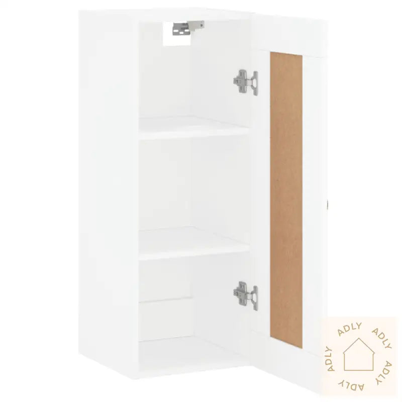 Veggmontert Skap Hvit 34,5X34X90 Cm Konstruert Tre