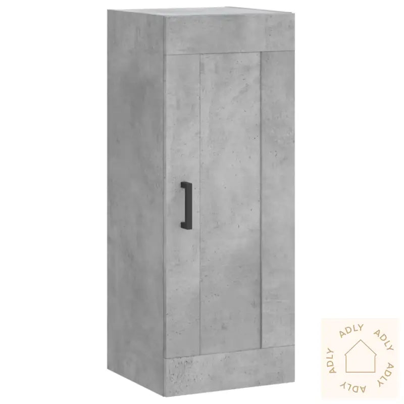 Veggskap Betonggrå 34,5X34X90 Cm Konstruert Tre