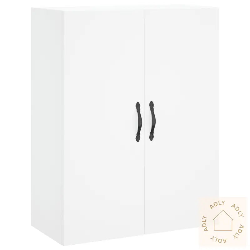 Veggmontert Skap Hvit 69,5X34X90 Cm Konstruert Tre