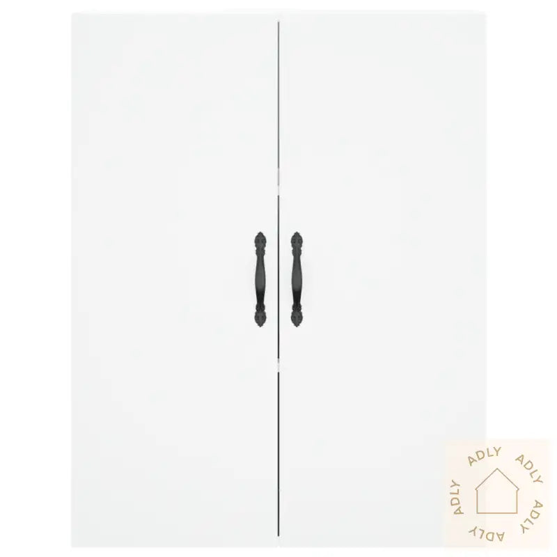 Veggmontert Skap Hvit 69,5X34X90 Cm Konstruert Tre