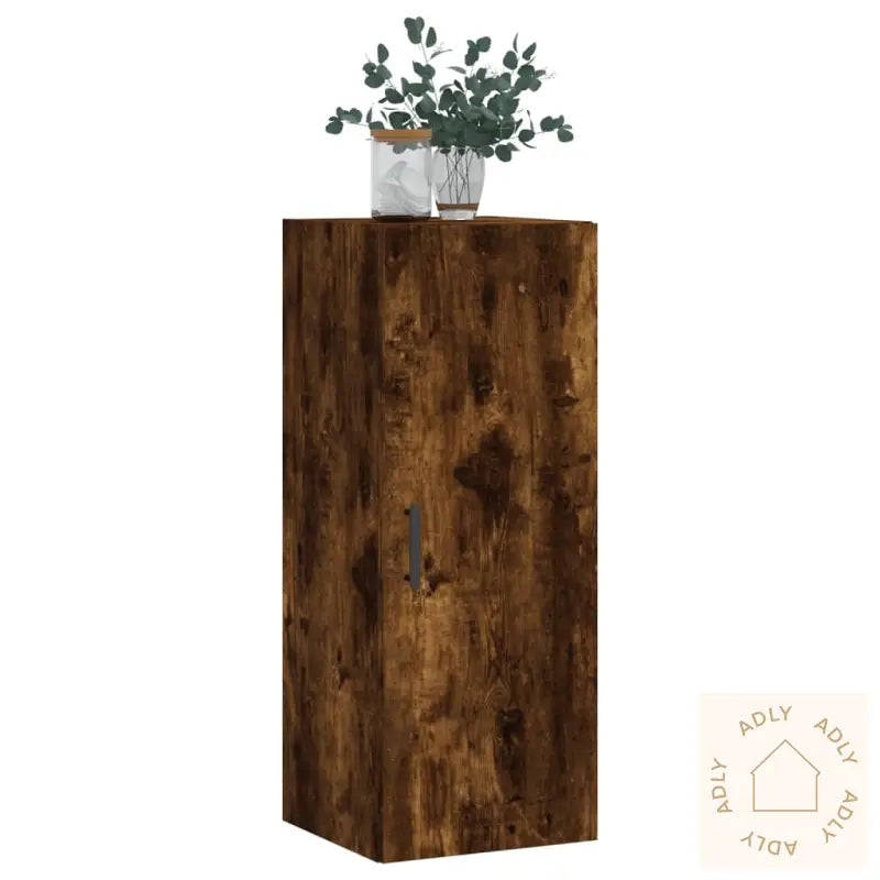 Veggskap Røkt Eik 34,5X34X90 Cm