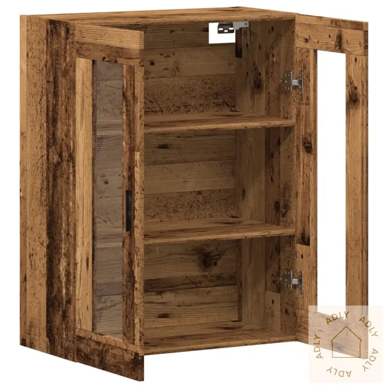 Veggmontert Skap Gammelt Tre 69,5X34X90 Cm