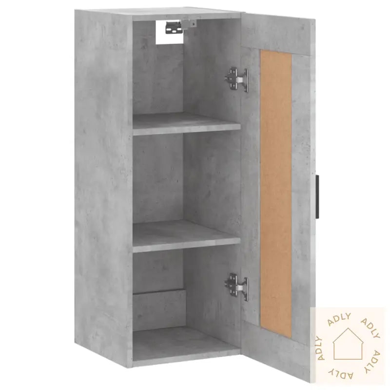 Veggskap Betonggrå 34,5X34X90 Cm Konstruert Tre