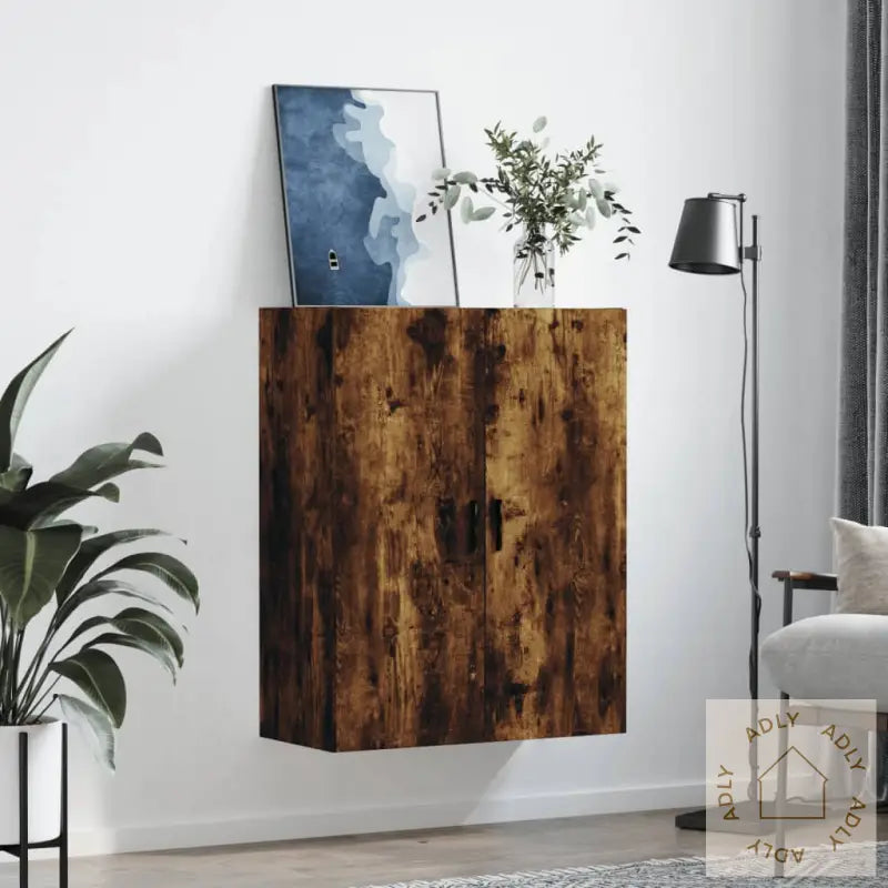 Veggskap Røkt Eik 69,5X34X90 Cm