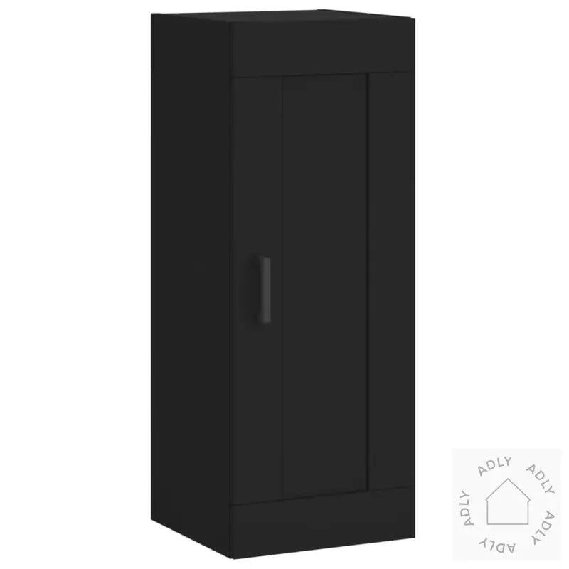 Veggmontert Skap Svart 34,5X34X90 Cm Konstruert Tre