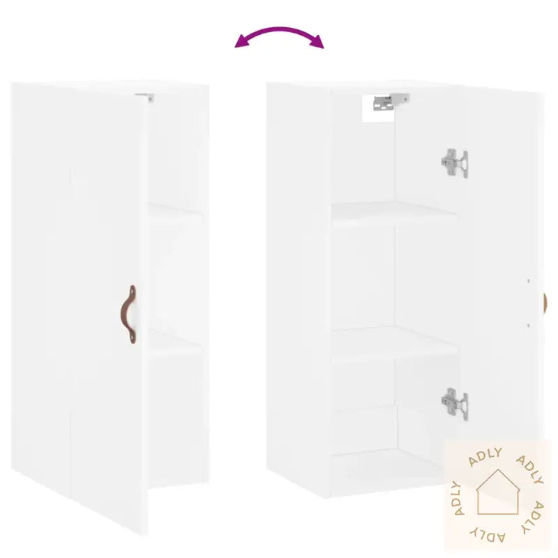 Veggskap Hvit 34,5X34X90 Cm