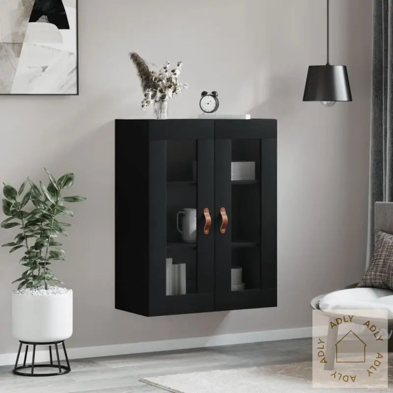 Veggskap Svart 69,5X34X90 Cm